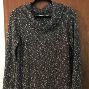 Cowl-neck sweater dress